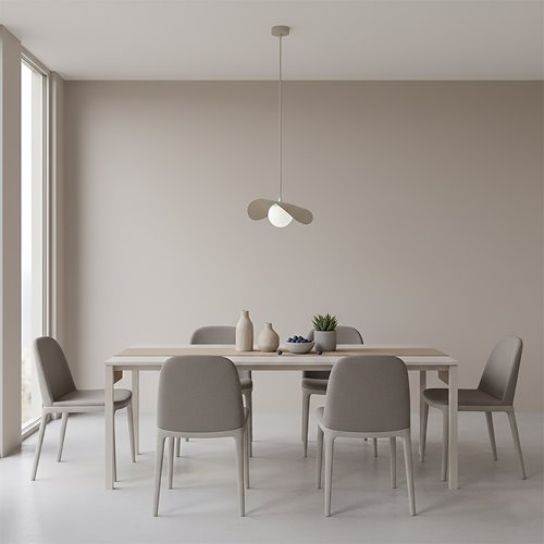 Lampa wisząca RITUAL 1M MOKKA nowoczesna, beżowa, metal