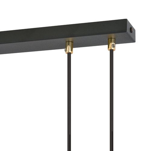 Lampa wisząca GLAM 3 BL/OPAL glamour czarna/biała/złota