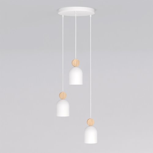 Lampa wisząca MESI 3PREM WHITE nowoczesna, biała, metal