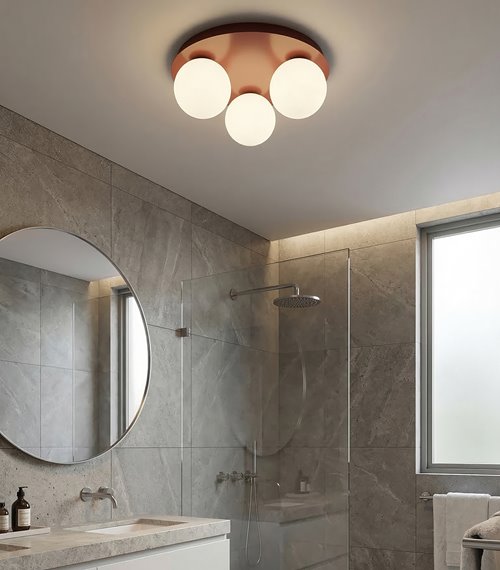 Lampa sufitowa SOLAR 3 BURGUNDY OPAL nowoczesna, burgundowa