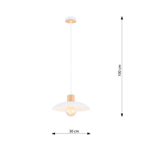 Lampa wisząca KOBE 1 WHITE unikatowy, japandi, skandynawski