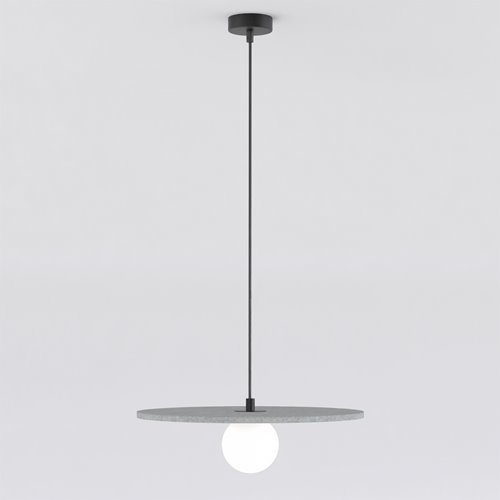 Lampa wisząca CALMA 1 GRAY nowoczesna, szara, filc