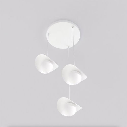 Lampa wisząca RITUAL 3 PREM WHITE nowoczesna, biała, metal
