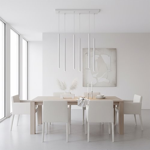 Lampa wisząca SELTER 6 GRAY glamour, sople, szara