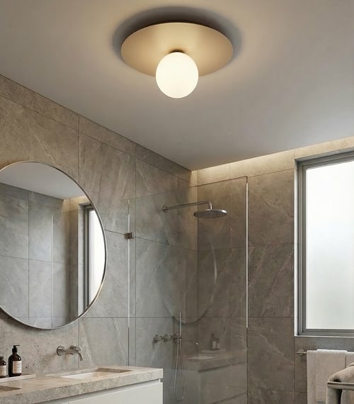 Lampa sufitowa SOLAR 1 MOKKA OPAL nowoczesna beżowa, biała