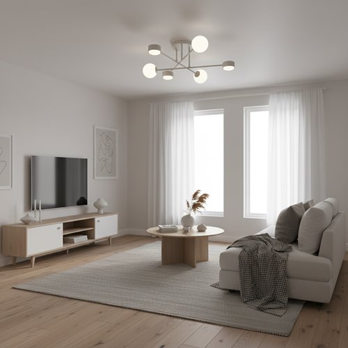 Lampa sufitowa HOLON 6 GRAY plafon, szara, metal