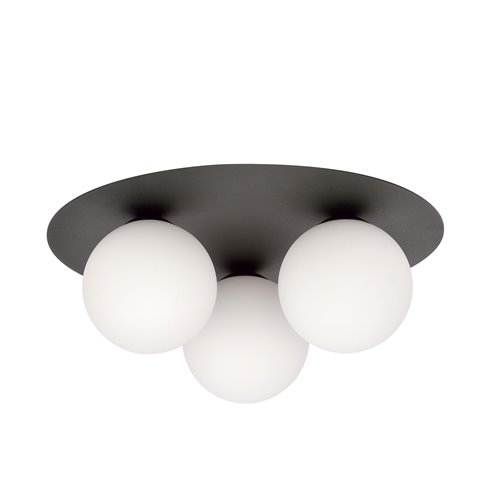 Lampa sufitowa SOLAR 3 BLACK/OPAL nowoczesna czarna/biała