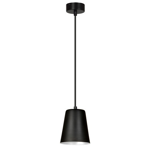 Lampa wisząca MILGA 1 BLACK/WHITE loft, metal, czarno/biała