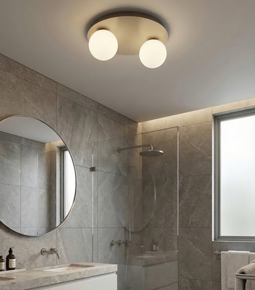 Lampa sufitowa SOLAR 2 MOKKA OPAL nowoczesna, beżowa, biała