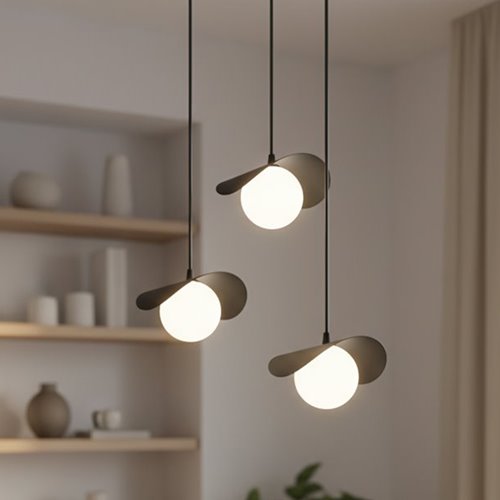 Lampa wisząca RITUAL 3 PREM BLACK nowoczesna, czarna, metal