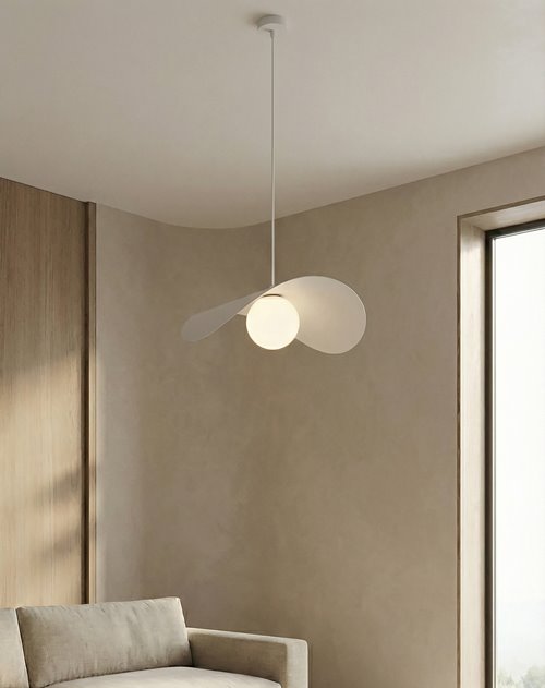 Lampa wisząca RITUAL 1L WHITE nowoczesna, biała, metal