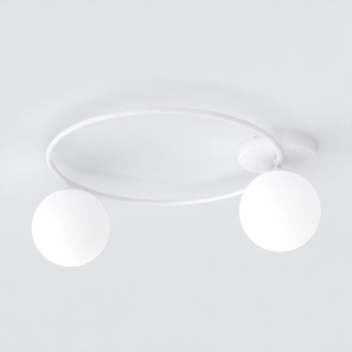 Lampa sufitowa SOPRA 2 WH OPAL plafon klosze kule, biała