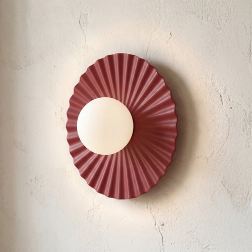 Kinkiet UMBRA M K1 BURGUNDY OPAL nowoczesny, metal, fala