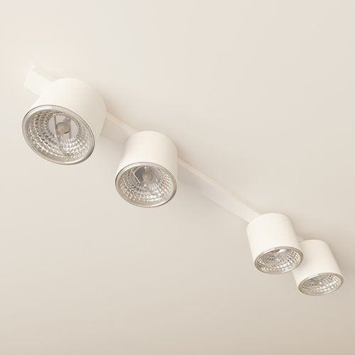 Lampa sufitowa NANO 4 WHITE minimalistyczna, listwa, biały