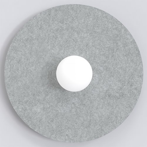 Kinkiet CALMA L K1 GRAY nowoczesny, klosz, filc, szary