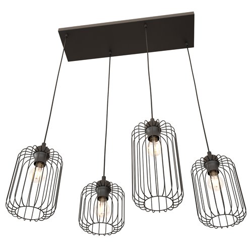 Lampa wisząca VANDER 4 BL loft, nowoczesna, czarna