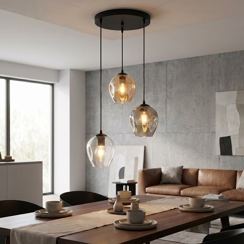 Lampa wisząca ISTAR 3 BL PREMIUM MIX loft klosze kolor mix