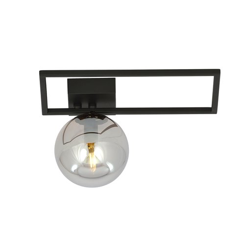 Lampa sufitowa IMAGO 1D BLACK loft, klosz, czarna/grafit