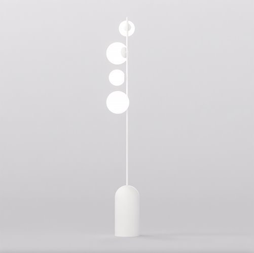 Lampa podłogowa ETNO LP4 BL WHITE nowoczesna, biała, metal