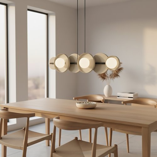 Lampa wisząca MODEL 6 BL MOKKA loft, beżowa, metal