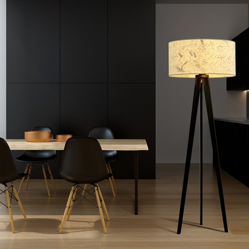 Lampa podłogowa ASTON LP1 CORK wyjątkowa, duży abażur, korek