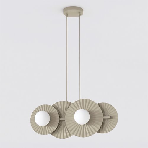 Lampa wisząca UMBRA 4 MOKKA OPAL loft, beżowa, metal, fala