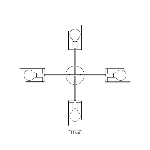Lampa wisząca SKIVA 4 BL nowoczesna, czarna, metal, drewno