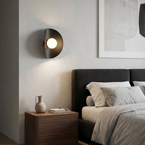 Kinkiet FIERO XL K1 BLACK nowoczesny, czarny, metal