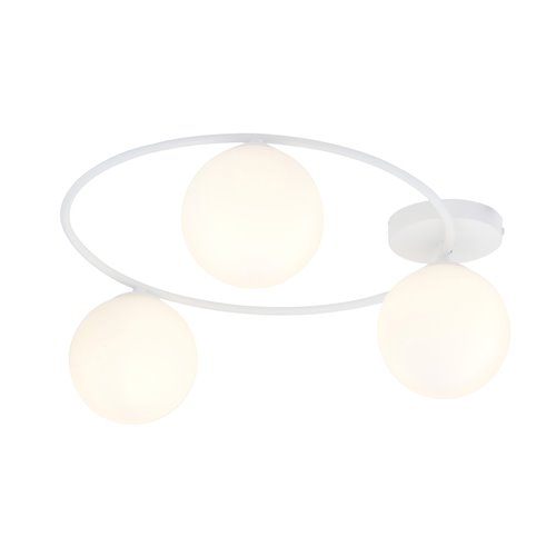 Lampa sufitowa SOPRA 3 WH OPAL plafon klosze kule, biała