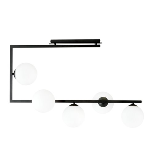Lampa sufitowa SOMA 5 BL OPAL nowoczesna, czarna