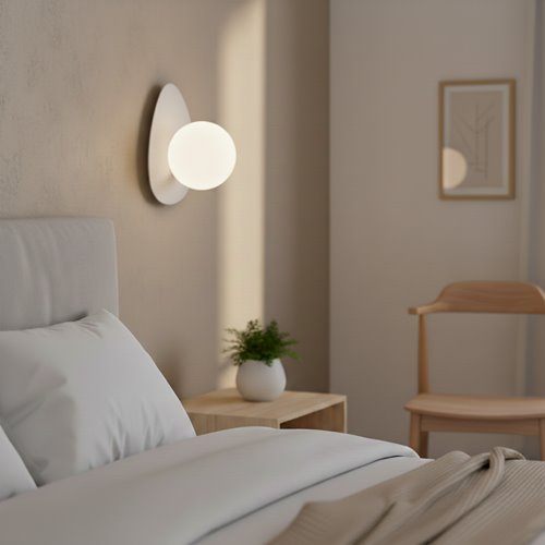 Kinkiet OVO K1 WHITE nowoczesny, biały, metal