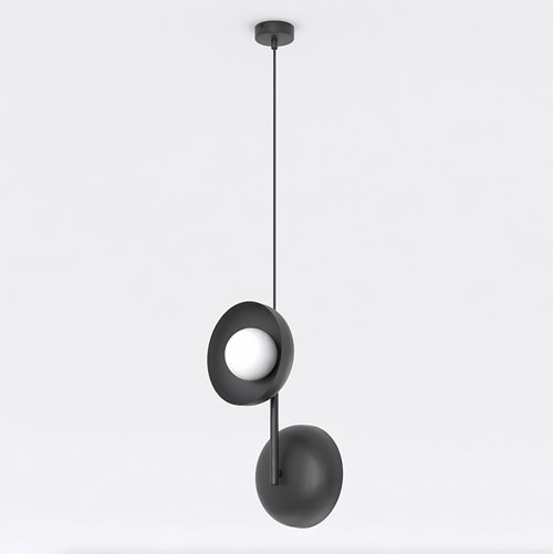 Lampa sufitowa VANILA 2 BLACK loft, czarna, metal