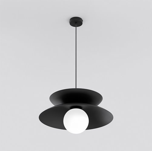 Lampa wisząca NAGOYA 1 BLACK nowoczesna, czarna, metal