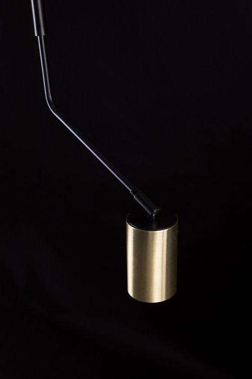 Lampa sufitowa VERNO 3 BLACK nowoczesna, metal, czarno/złota