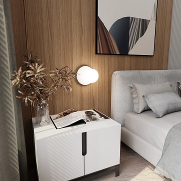 Kinkiet OSLO K1 WHITE/OPAL klosz kula biały