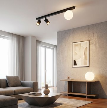 Lampa sufitowa BASTER 3 BLACK nowoczesna, minimalistyczna