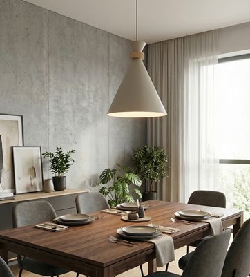 Lampa wisząca ZERO 1 MOKKA nowoczesna, beżowa, metal, drewno