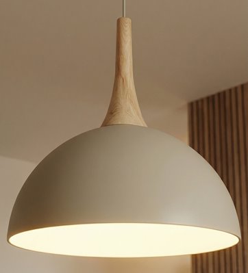 Lampa wisząca NAUTICA 1S MOKKA nowoczesna, beżowa, metal