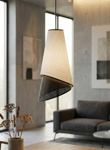 Lampa wisząca MODA 1 BL GRAY LOFT nowoczesna, szara, abażur