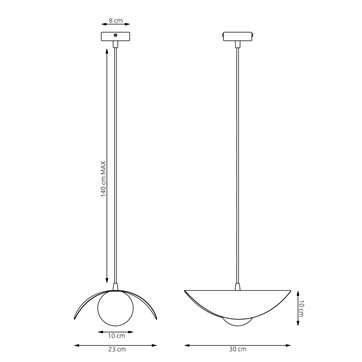 Lampa wisząca RITUAL 1M MOKKA nowoczesna, beżowa, metal