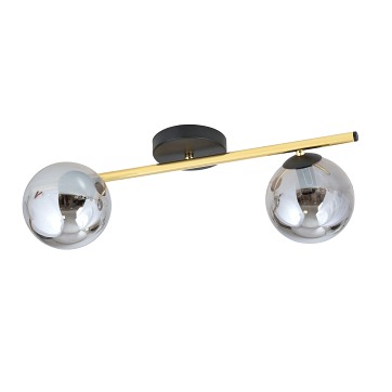 Lampa sufitowa SPLENDI 2 BL GRAFI plafon czarna/złota/grafit