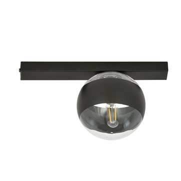Lampa sufitowa FIT 1 BL/STRIPE nowoczesna czarna/transparent