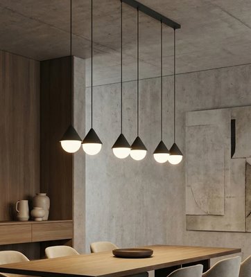 Lampa wisząca GIRO 6 PREM BLACK nowoczesna, czarna, metal