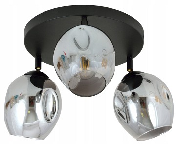 Lampa sufitowa FLOW 3 PREMIUM GRAFIT loft czarna grafit