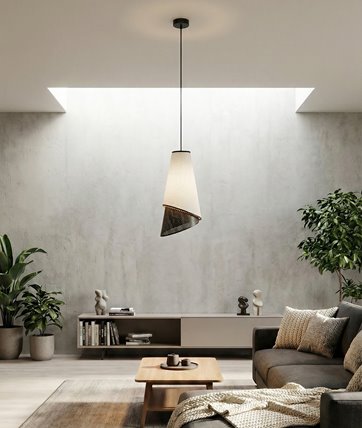 Lampa wisząca MODA 1 BL GRAY LOFT nowoczesna, szara, abażur
