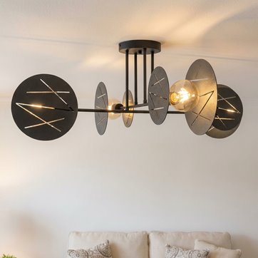 Lampa sufitowa FRICK 4 BL nowoczesna, czarna, metal