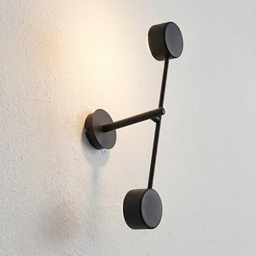 Kinkiet NATSU K2 BL BLACK loft, czarny, metal