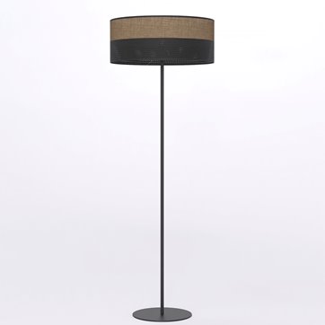 Lampa podłogowa KARBON LP1 BL BROWN brązowa, abażur