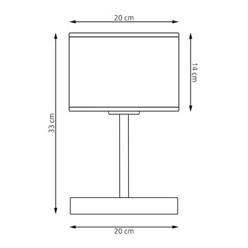 Lampka nocna KARBON LN1 BL GRAY abażur, szara, klasyczna