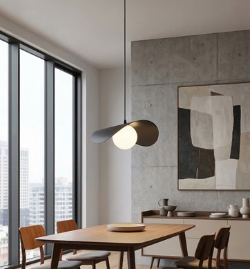 Lampa wisząca RITUAL 1M BLACK nowoczesna, czarna, metal